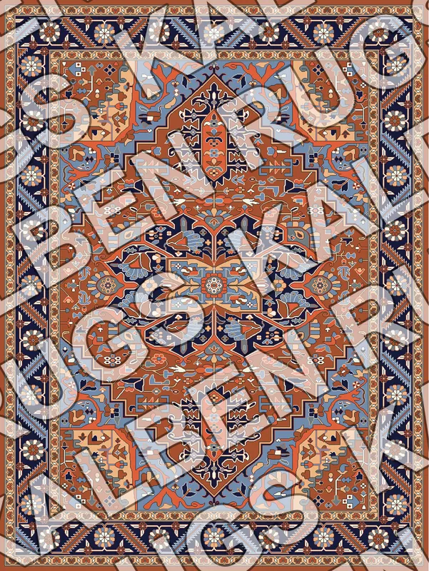 KH55 Medallion Rug Pattern