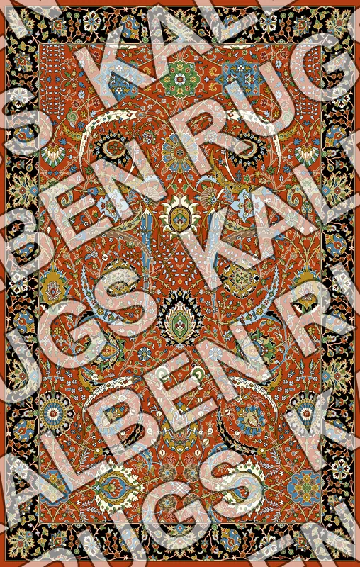 TF430 Floral Rug Pattern